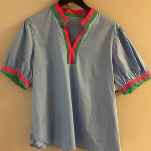 LC2513 Assortment of Colors in Puff Sleeve Top